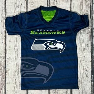 Seattle Seahawks Youth Boys NFL Flag Football Reversible Jersey